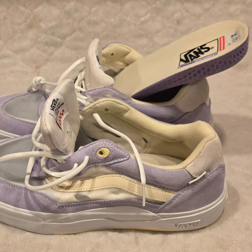 Vans Men's 13 Wayvee Pastel Yellow/Dusty Blue White Suede Mesh - VN0A5JIADSB